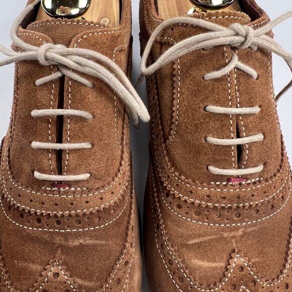 Ted Baker London Oalvinn Brown Suede Oxford Brogue Wingtip Shoes Mens Size 9 main image 6